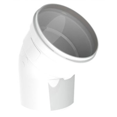 Burgerhout BM FIX Coude d'évacuation en aluminium à paroi épaisse 45 degrés 100mm