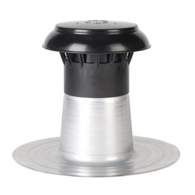 Anjo Vent-Alu 3000 EW PP chapeau en aluminium ventilation de toit simple paroi avec chapeau en plastique 110/125mm