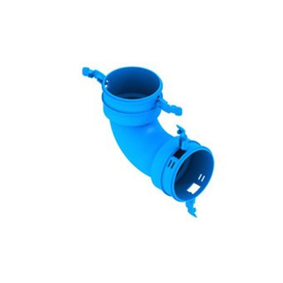 Burgerhout HB-Plus coude 90° 75mm bleu