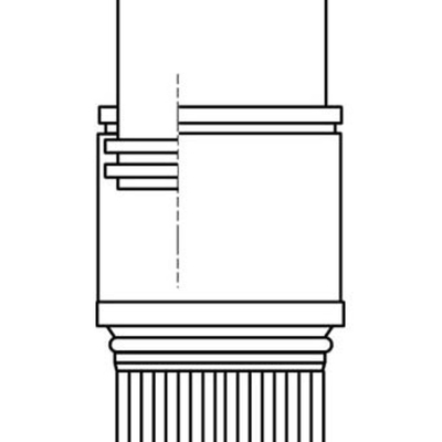 Burgerhout Rosace de vidange en aluminium 90mm