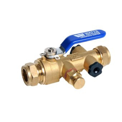 Watts Basic clapet anti-retour type cc avec poignée sans vidange et contrôle 22mm ea protection