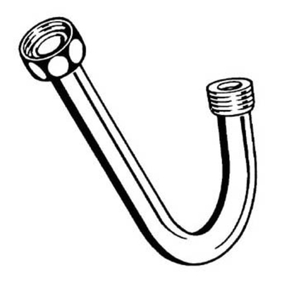 Petit tuyau de montée sans crochet chromé