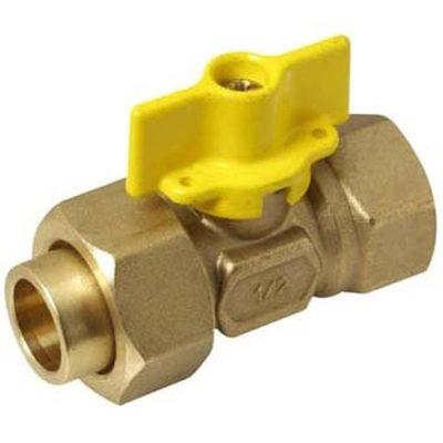 BPE Gaskogelkraan messing binnendraad x koppeling capillair 3/4 x 22 mm