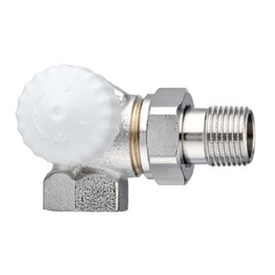 Heimeier V exact robinet d'arrêt de radiateur double angle gauche 3/8 nickelé