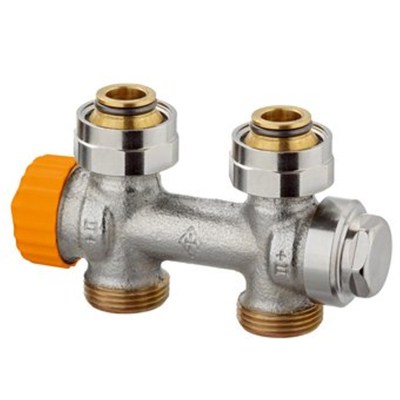 Heimeier Multilux eclypse afc radiatorafsluiter r3 4 recht oranje TWEEDEKANS