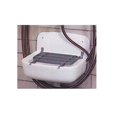 ABU évier de décharge en plastique 50x35cm sans grille pour seau blanc