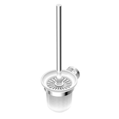 Ideal Standard Iom Porte-balai WC mural avec coupelle en verre mat chrome mat