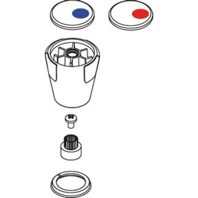 Venlo Sparepart plus bouton nimbus ii laiton chromé