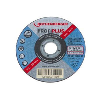 Rothenberger Profiplus disque de coupe en acier inoxydable 125x10x22mm boîte de 10 pièces