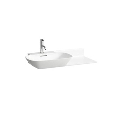 Laufen INO vasque à poser - 90x45x14.5cm - tablette à droite - 1 trou de robinet - LCC - blanc