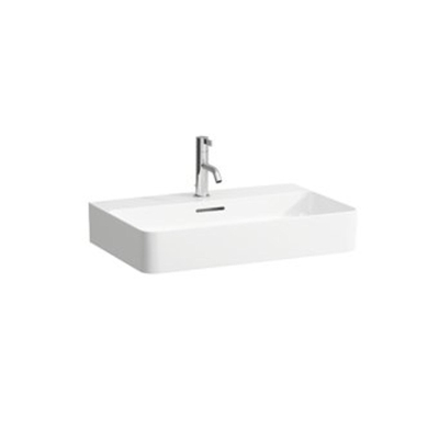 Laufen VAL lavabo 42x65x11.5cm avec trou de robinet avec trop-plein dessous rectifié SaphirKeramik lcc-blanc
