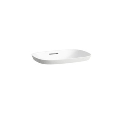 Laufen INO opbouwwastafel 36.5x50x15cm zonder kraangat met overloop geslepen onderzijde SaphirKeramik wit
