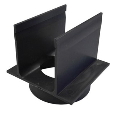 Aco Slimline pièce de raccordement avec sortie inférieure 80mm pour drainage de jardin plastique noir