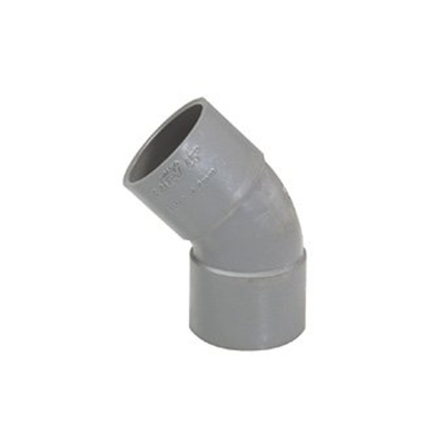 Wavin coude adhésif pvc 45° 75 mm douille/manchon
