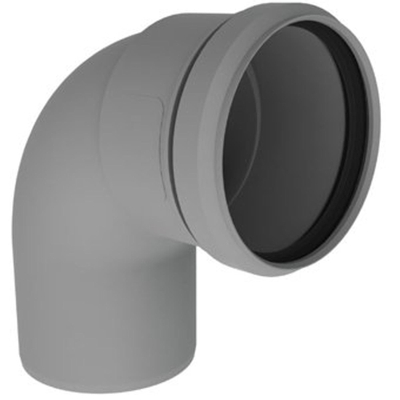 Burgerhout Bm pp kunststof rookgasafvoerbocht 100mm 87/90°