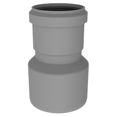 Burgerhout Bm pp conduit de fumée rétréci 100 80mm gris