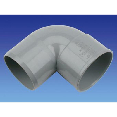 Wavin hwa bend 87° sleeve/shortened spigot 80mm grey