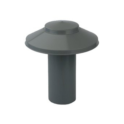 Wavin chapeau de ventilation pvc simple paroi sans plaque adhésive 100 mm gris
