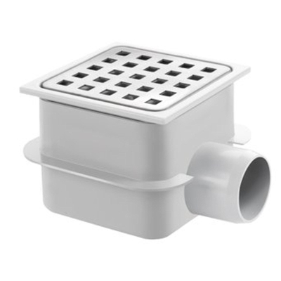 Van Den Berg siphon de sol ABS avec grille en inox 10x10 sans sortie 50mm