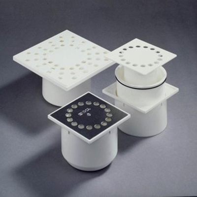 Dyka siphon de sol insert intérieur ABS D10 avec grille ABS 10x10cm blanc