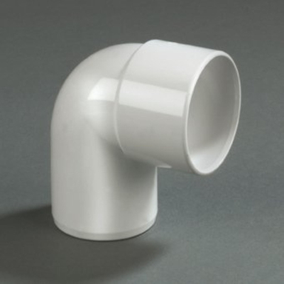 Dyka virage colle PVC blanc 90° 32mm manchon/goupille blanc