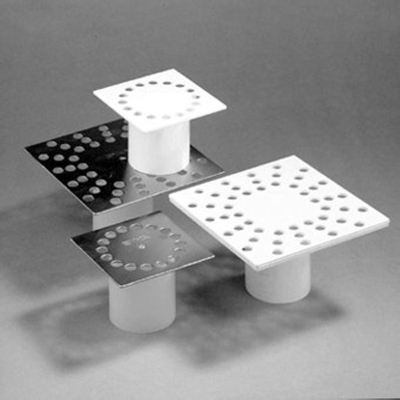 Dyka ABS grille pour siphon de douche 10x10cm blanc