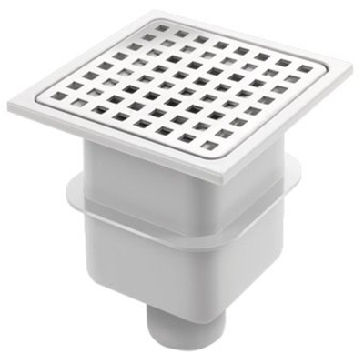 Van Den Berg siphon de sol en ABS avec grille en inox 15x15 o sortie 50mm