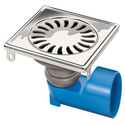 Van Den Berg siphon de sol 15x15cm sortie universelle 40/50mm inox