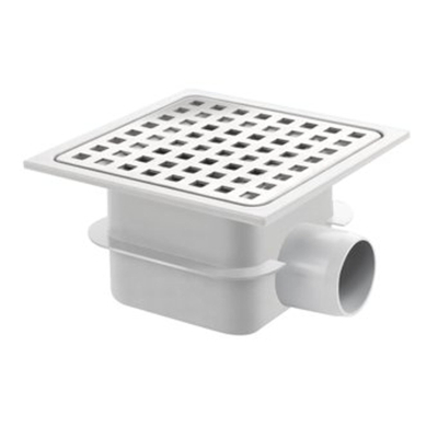 Van Den Berg siphon de sol ABS avec grille inox 15x15 sans sortie 50mm