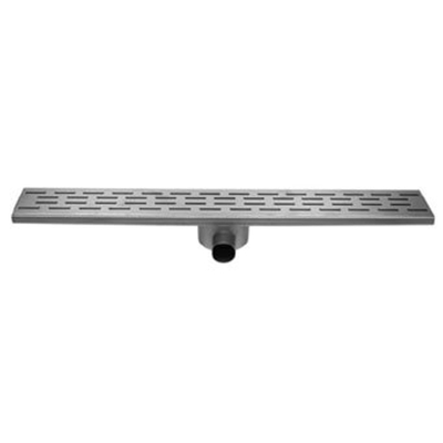 Easydrain Fixt afvoergoot enkele plaat met sifon 9.8x70cm zijuitloop 30mm RVS