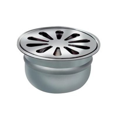 Van den Berg siphon de sol inox rond Ø100mm avec sortie verticale