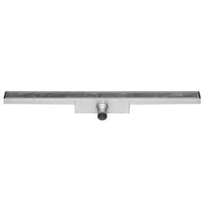 Easydrain Compact Wall afvoergoot enkele plaat met zijuitloop 6x80cm 30mm RVS