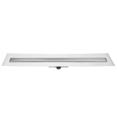 Easy drain compact 30 ff canal de douche zéro 6x80cm plaque simple avec sortie latérale acier inoxydable