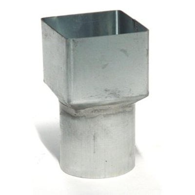 Wentzel zinc échappement carré x rond 100x80 mm