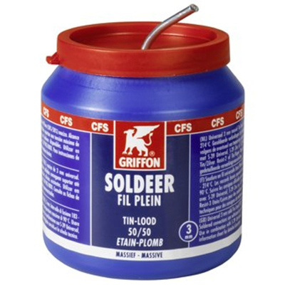 Griffon fil à souder 50/50 solide 3 mm pot à 500 gr