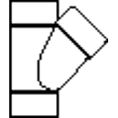 Wavin Raccord en T à coller PVC 45° 3xmanchon 40x40mm