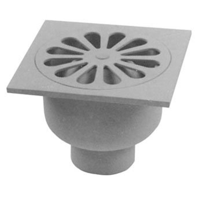 Van den Berg Laiton poli siphon de sol avec sortie verticale 10x10cm