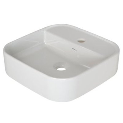 Plieger Fresno lavabo à poser 1 trou de robinet 42x42cm blanc mat