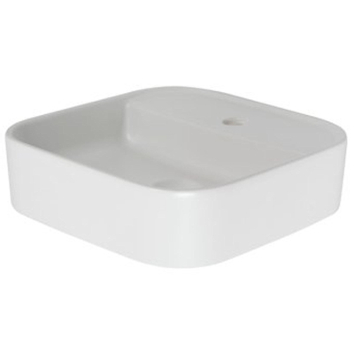Plieger Fresno lavabo en surface 1 trou pour robinet 42x42cm blanc mat