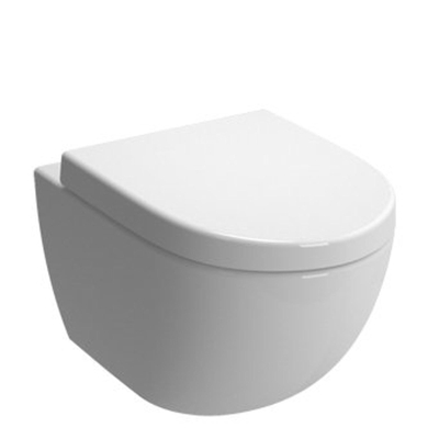 Plieger Zano WC suspendu compact à fond creux 36.5x49.5cm avec fixation cachée blanc