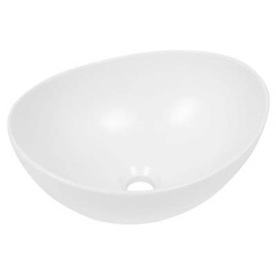 Plieger Scale bac à encastrer en céramique ovale 39x32x17,5cm blanc mat