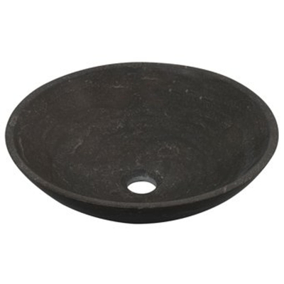 Plieger Stone lavabo à poser Ø40x12cm noir R4012BS P118