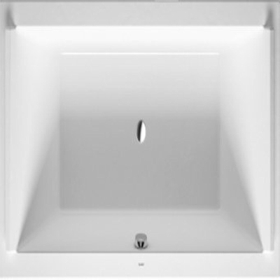 Duravit Starck Slimline Starckkunststof duobad acryl rechthoekig - 190x90x46cm - zonder poten - voor inbouw of ommanteling - glans wit