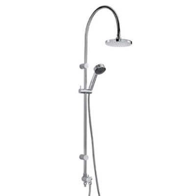 Kludi Zenta Dual shower systeem: glijstang 2 functies omstel en handdouche 2S met doucheslang 160cm en hoofddouche chroom