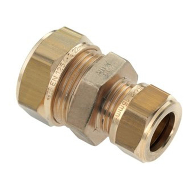 Bonfix raccord à compression en laiton réduit 22x15mm Gastec / Kiwa