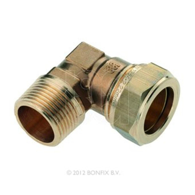 Bonfix coude en laiton x filetage mâle 3/8 x15mm long filetage gastec / kiwa