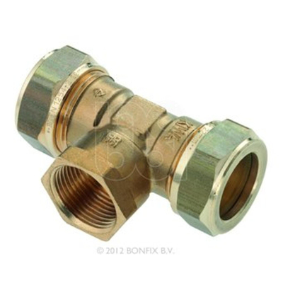 Bonfix raccord à compression en laiton filetage interne 22x1/2 x22mm gastec/kiwa