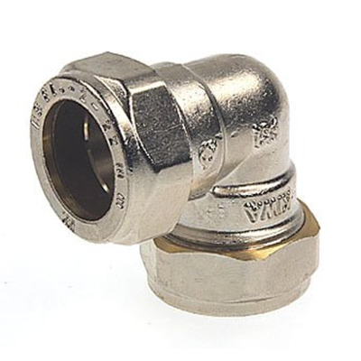 Bonfix coude nickelé 15mm gastec / kiwa