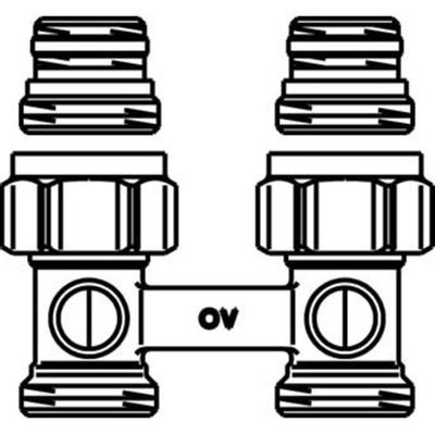Oventrop H block dessous Multiflex F 1/2 x3/4 droit