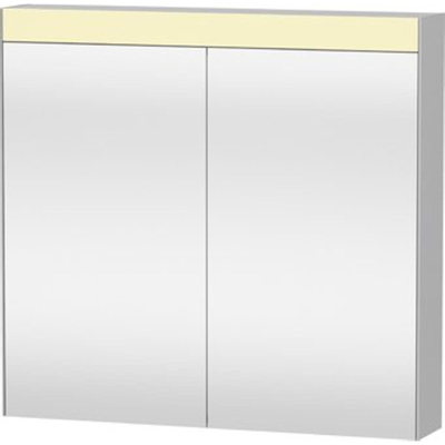 Duravit Best spiegelkast met LED verlichting en wastafelverlichting m. 2 deuren 81x76x14.8cm m. schakelaar-stopcontact module